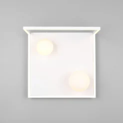 LED-Deckenleuchte Arola, weiß matt, Breite 37 cm, Metall