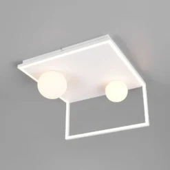 LED-Deckenleuchte Arola, weiß matt, Breite 37 cm, Metall