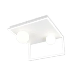 LED-Deckenleuchte Arola, weiß matt, Breite 37 cm, Metall