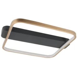 LED-Deckenleuchte Ascona, schwarz/gold, 28 W