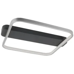 LED-Deckenleuchte Ascona, schwarz/nickel, 28 W