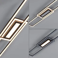 LED-Deckenleuchte Asmin, CCT, schwarz, 95x17,5cm