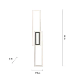 LED-Deckenleuchte Asmin, CCT, schwarz, 95x17,5cm