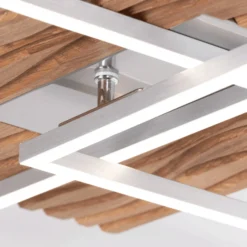 LED-Deckenleuchte Atacama L, eiche/Metall, Holz