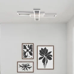 LED-Deckenleuchte Bantry, drei Rechtecke, CCT, RGB
