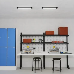 LED-Deckenleuchte Batten, Länge 60 cm, Alu, schwarz, 4.000 K