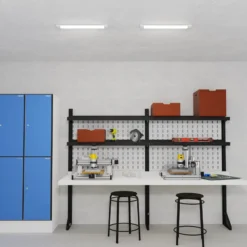 LED-Deckenleuchte Batten, Länge 60 cm, Alu, weiß, 4.000 K