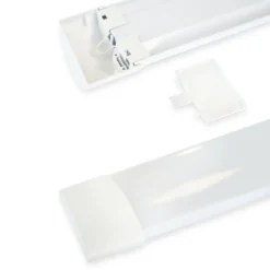 LED-Deckenleuchte Batten, Länge 120 cm, Alu, weiß, 4.000 K