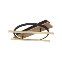 LED-Deckenleuchte Beatrix, Länge 44 cm, holz/schwarz, Holz