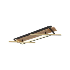 LED-Deckenleuchte Beatrix, Länge 81,5 cm, holz/schwarz, Holz