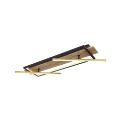 LED-Deckenleuchte Beatrix, Länge 81,5 cm, holz/schwarz, Holz