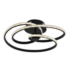 LED-Deckenleuchte Berlin, schwarz, 40W, Ø 52 cm