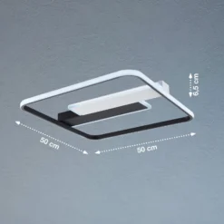 LED-Deckenleuchte Blithe 50x50cm, Rahmen