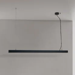 LED-Deckenleuchte Bounce, schwarz, Länge 113 cm, CCT, Alu