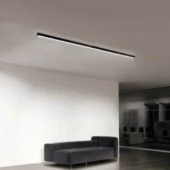 LED-Deckenleuchte Bounce, schwarz, Länge 113 cm, CCT, Alu