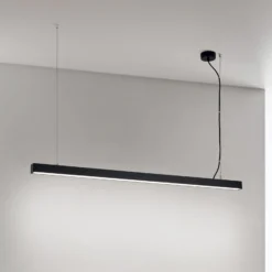 LED-Deckenleuchte Bounce, schwarz, Länge 113 cm, CCT, Alu