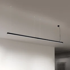 LED-Deckenleuchte Bounce, schwarz, Länge 113 cm, CCT, Alu