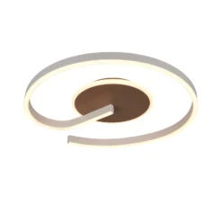 LED-Deckenleuchte Calle, coffee, Ø 50 cm, CCT, dimmbar