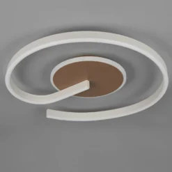 LED-Deckenleuchte Calle, coffee, Ø 50 cm, CCT, dimmbar