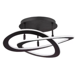 LED-Deckenleuchte Charlie, Ø 52 cm, schwarz