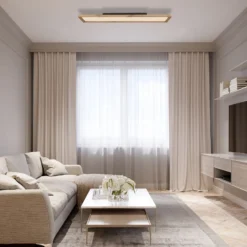 LED-Deckenleuchte Cinderella Holz CCT 80 x 20 cm