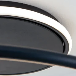LED-Deckenleuchte Claire, schwarz, dimmbar