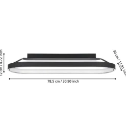 LED-Deckenleuchte Codriales in Schwarz