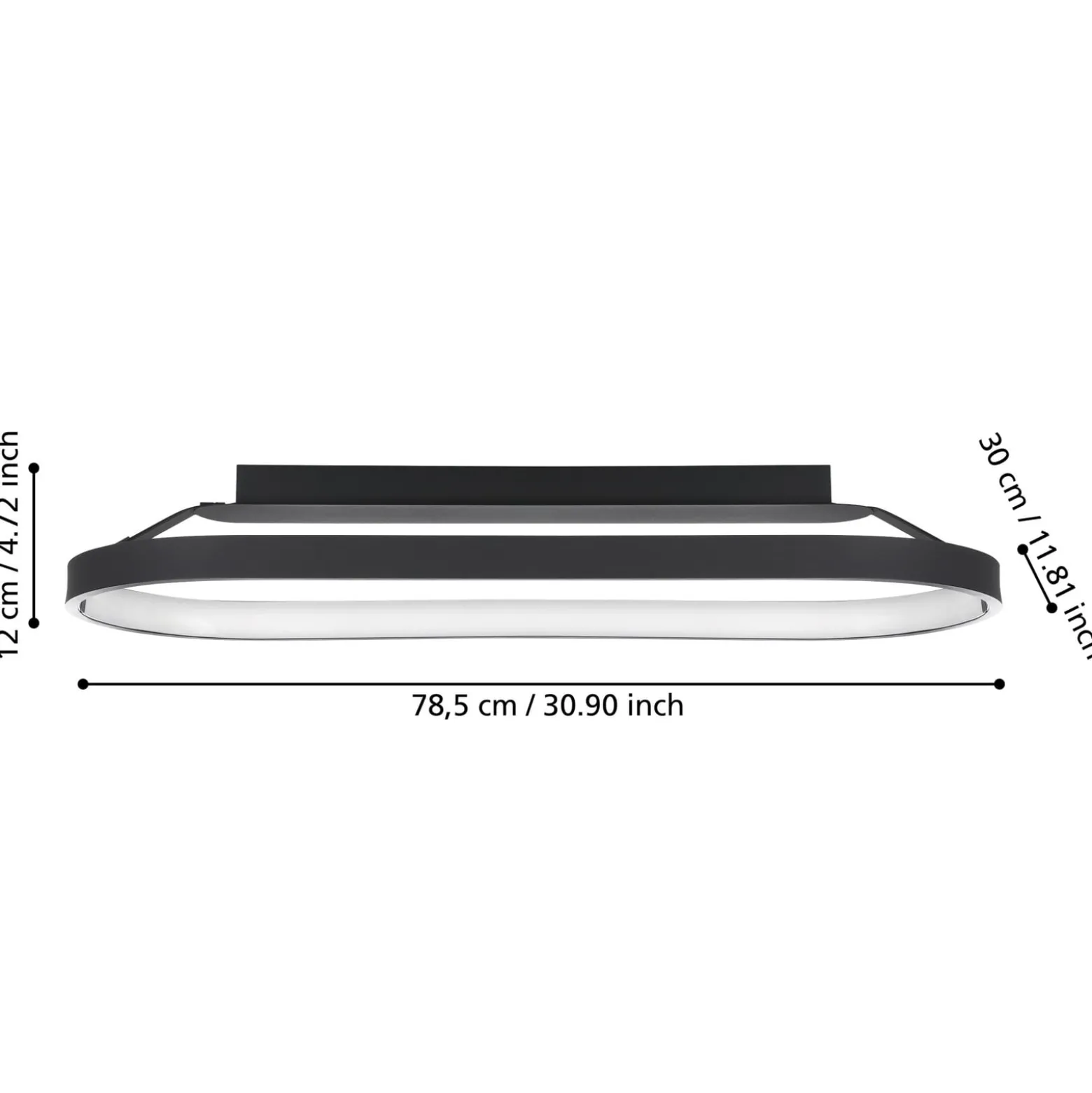 LED-Deckenleuchte Codriales in Schwarz