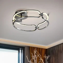 LED-Deckenleuchte Colette, dreiflammig, chrom