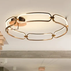LED-Deckenleuchte Colette, sechsflammig, roségold