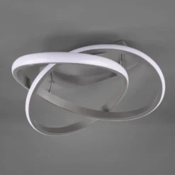 LED-Deckenleuchte Course, nickel matt, 4.000K, Ø 45 cm