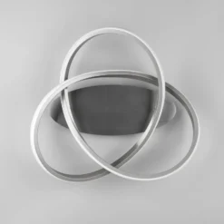 LED-Deckenleuchte Course, nickel matt, 4.000K, Ø 45 cm