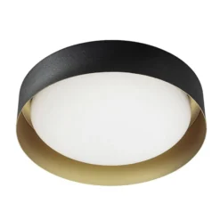 LED-Deckenleuchte Crew 2, Ø 33 cm, schwarz/gold