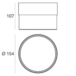 LED-Deckenleuchte Crumb, schwarz, Ø 15,4 cm, Eisen, Glas