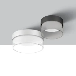 LED-Deckenleuchte Crumb, weiß, Ø 10,4 cm, Eisen, Glas