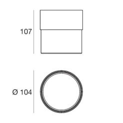LED-Deckenleuchte Crumb, weiß, Ø 10,4 cm, Eisen, Glas