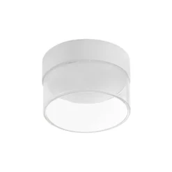 LED-Deckenleuchte Crumb, weiß, Ø 10,4 cm, Eisen, Glas