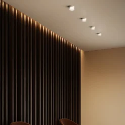 LED-Deckenleuchte Crumb, weiß, Ø 15,4 cm, Eisen, Glas