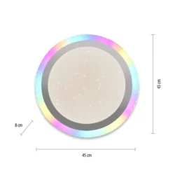 LED-Deckenleuchte Cyba Sterne CCT RGB-Sidelight