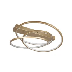 LED-Deckenleuchte Darvin, goldfarben, Metall, Kunststoff CCT