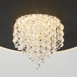 LED-Deckenleuchte Deluge, schwarz, Ø 32 cm, Metall/Acryl