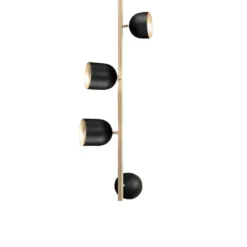 LED-Deckenleuchte Dome, senkrecht, 73 cm, schwarz
