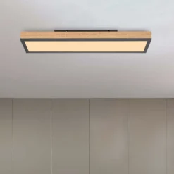 LED-Deckenleuchte Doro, Länge 60 cm, eiche, Holz