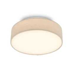 LED-Deckenleuchte Duck, beige, Ø 30 cm, Textil, 3000K