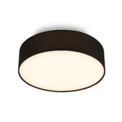 LED-Deckenleuchte Duck, schwarz, Ø 30 cm, Textil, 3000K