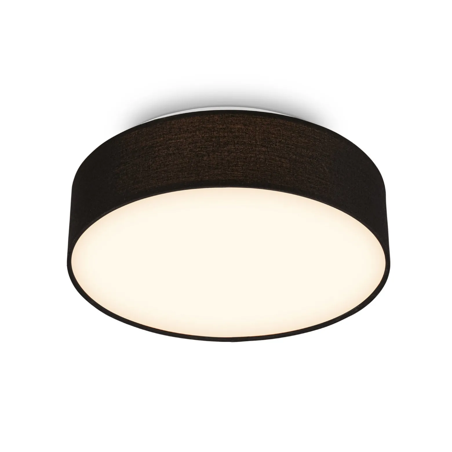 LED-Deckenleuchte Duck, schwarz, Ø 30 cm, Textil, 3000K