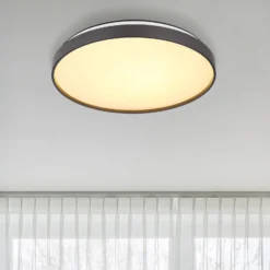 LED-Deckenleuchte Eclypse, anthrazit, Ø 48 cm, Acryl/Metall