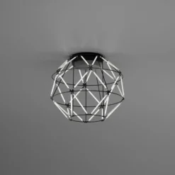 LED-Deckenleuchte Euclide, schwarz, Metall, 35 cm breit