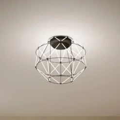 LED-Deckenleuchte Euclide, schwarz, Metall, 35 cm breit