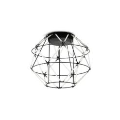 LED-Deckenleuchte Euclide, schwarz, Metall, 35 cm breit